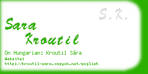 sara kroutil business card